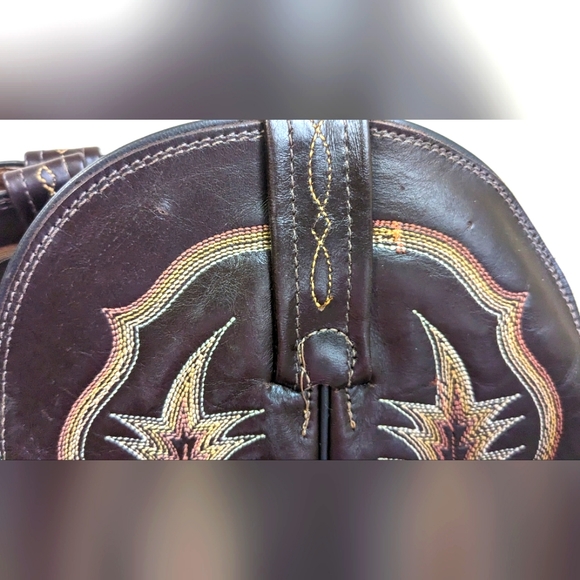 Tony Lama Men's Shrunken Shoulder Brown Leather Cowboy Boots CT2032 Size 8.5 D - Picture 7 of 13